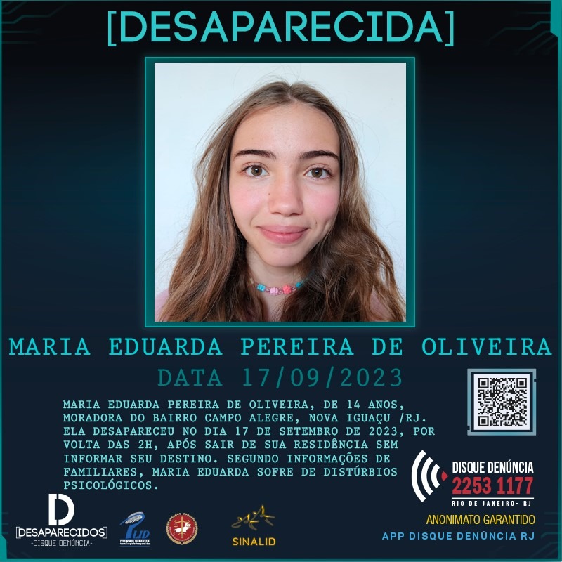 Onde está Maria Eduarda Pereira de Oliveira?